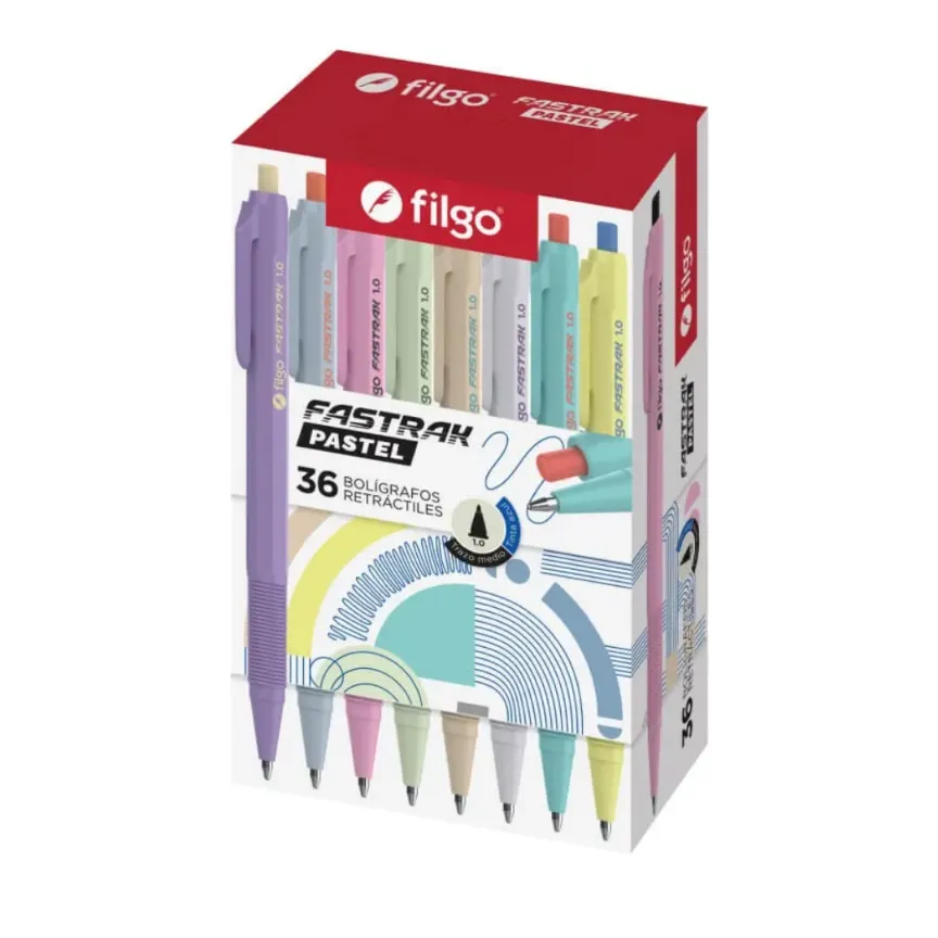 BOLIGRAFO FILGO FASTRACK CUERPO PASTEL RETRACTIL 1.0