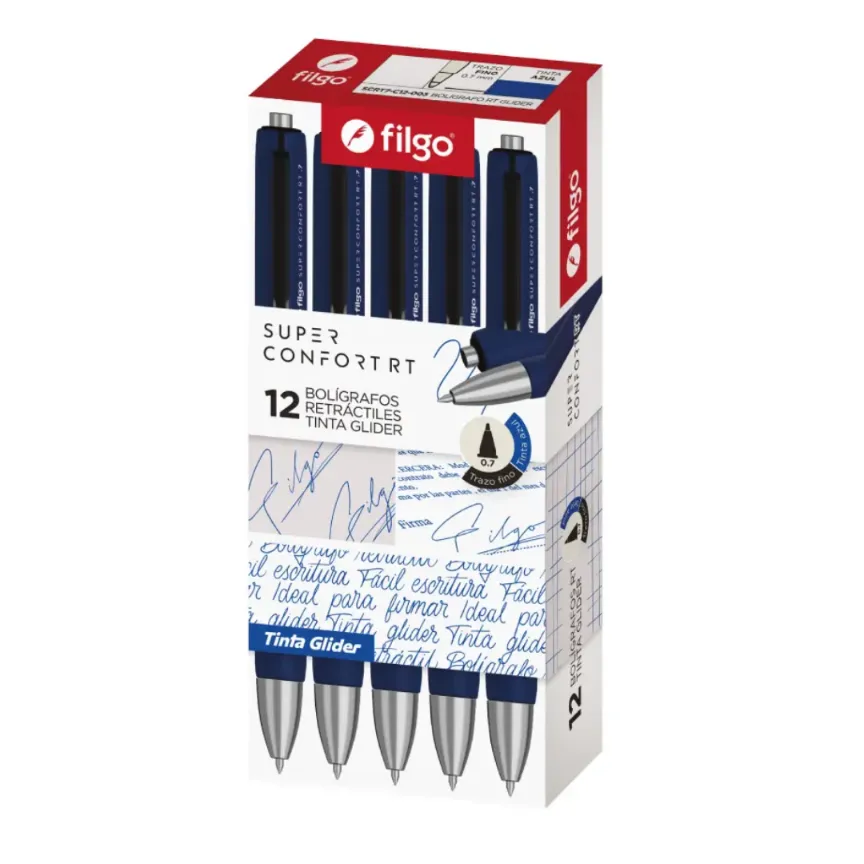 BOLIGRAFO FILGO CONFORT RETRACTIL AZUL