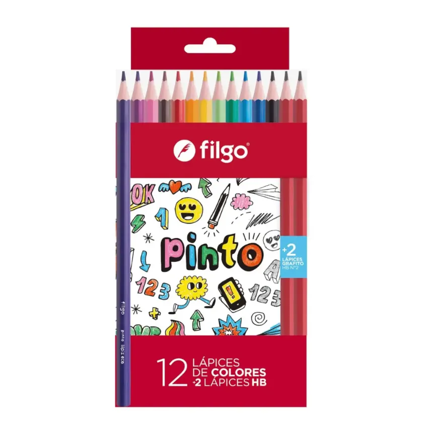 LAPIZ COLOR 12 LARGO y 2HB