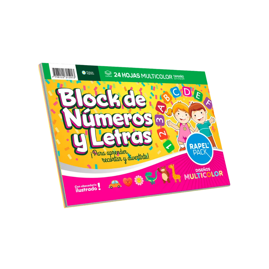 BLOCK ENTRETENIDO NUMEROS Y LETRAS