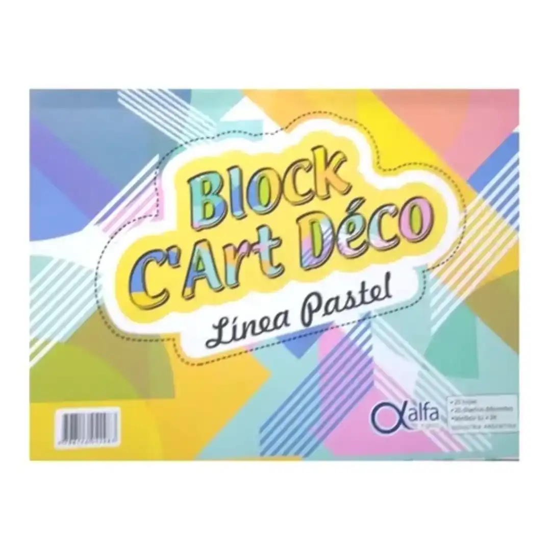 BLOCK CART. ENTRETENIDA ALFA PASTEL