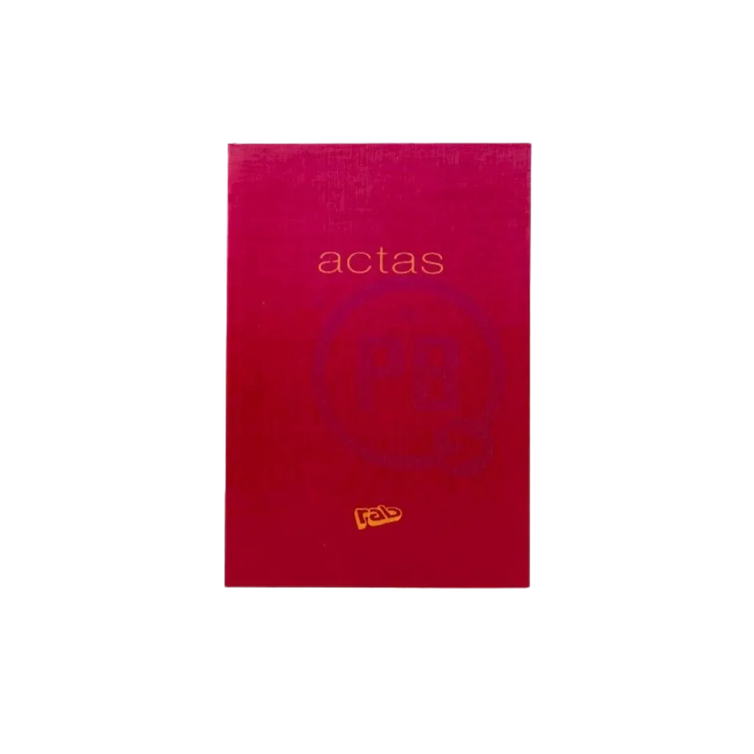 LIBRO RAB ACTA CORONA 3manos T/ROJA