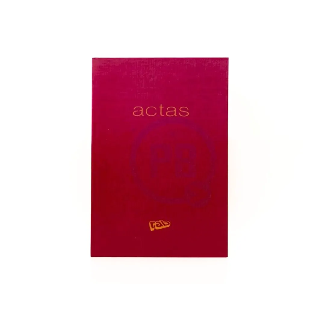 LIBRO RAB ACTA CORONA 4manos T/ROJA