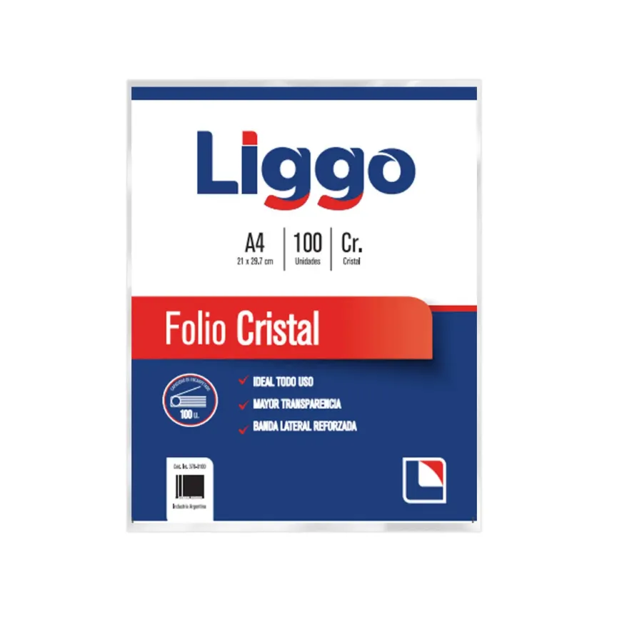 FOLIO LIGGO A4 X 100 CRISTAL