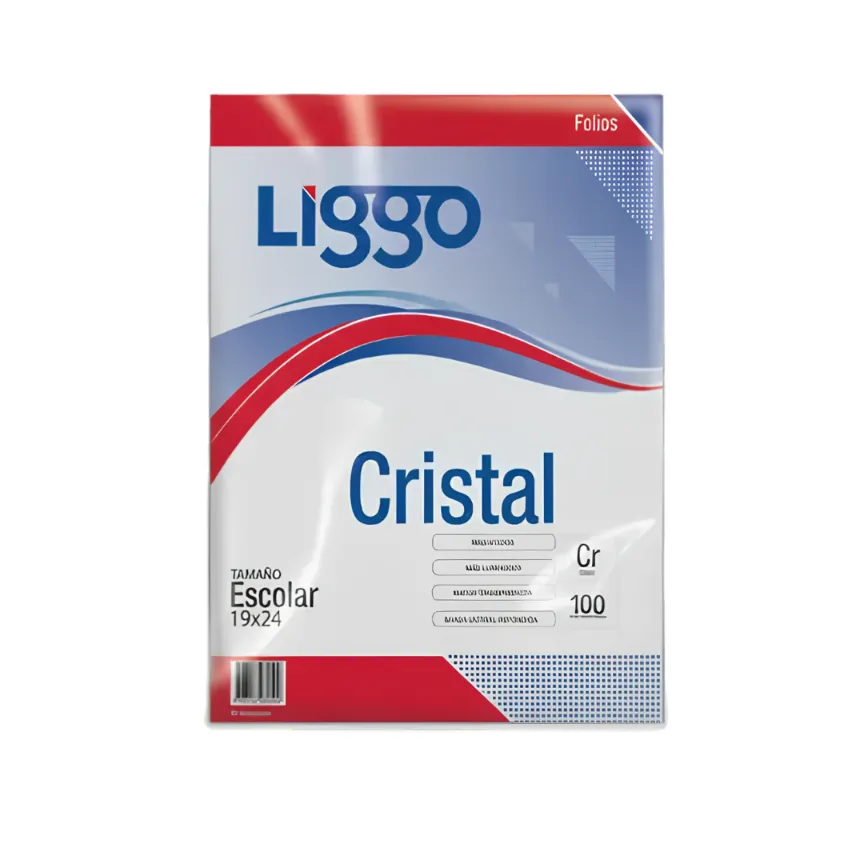 FOLIO LIGGO ESCOLAR CRISTAL X 100