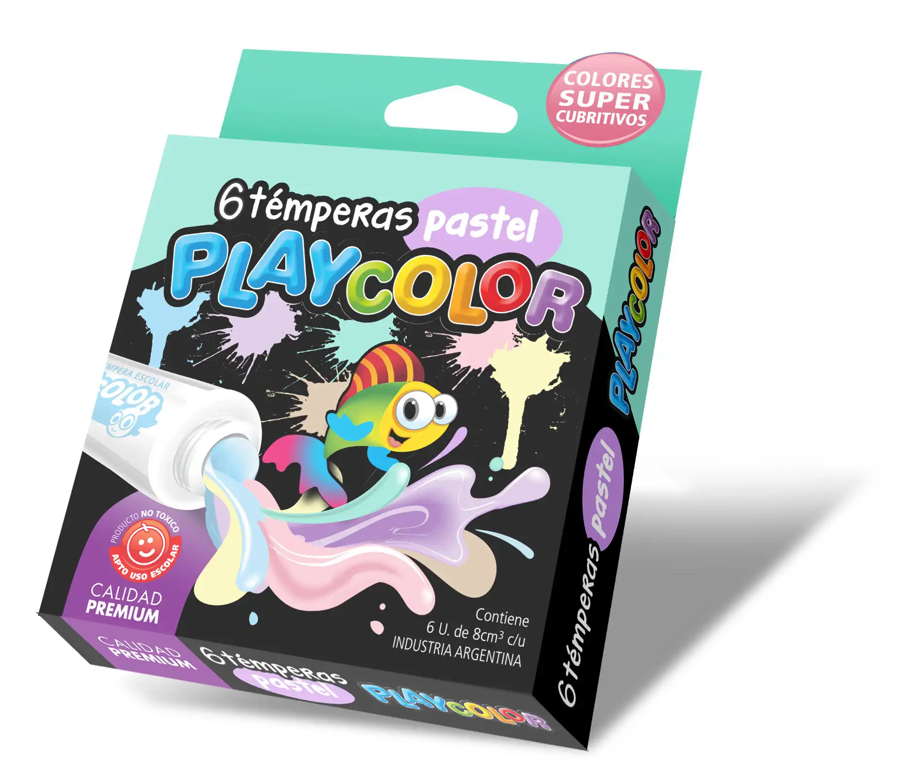 TEMPERA PLAYCOLOR X 6 PASTEL