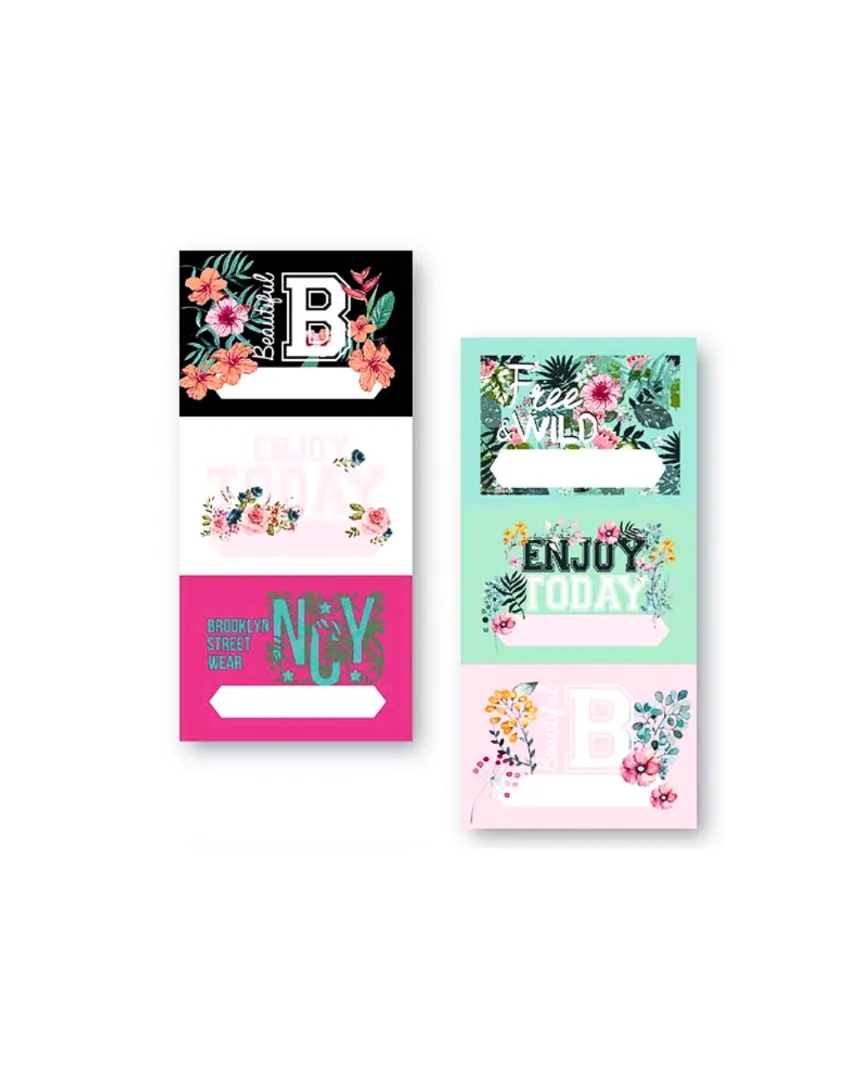 ETIQUETA ESCOLAR P/CUADERNO ONIX X12 MALIBU