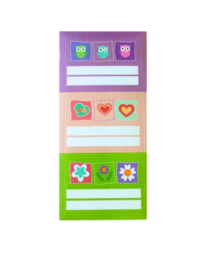 ETIQUETA ESCOLAR P/CUADERNO ONIX X12 BUHO