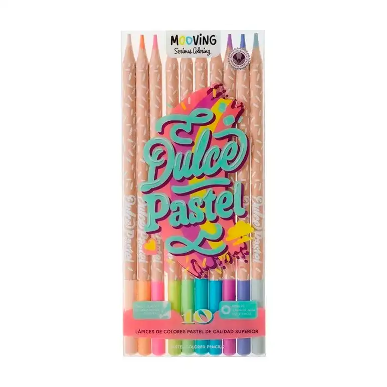 LAPIZ COLOR MOOVING X 10 PASTEL