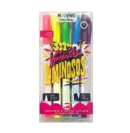 MICROFIBRA COLORING LUMINOSAS X 5
