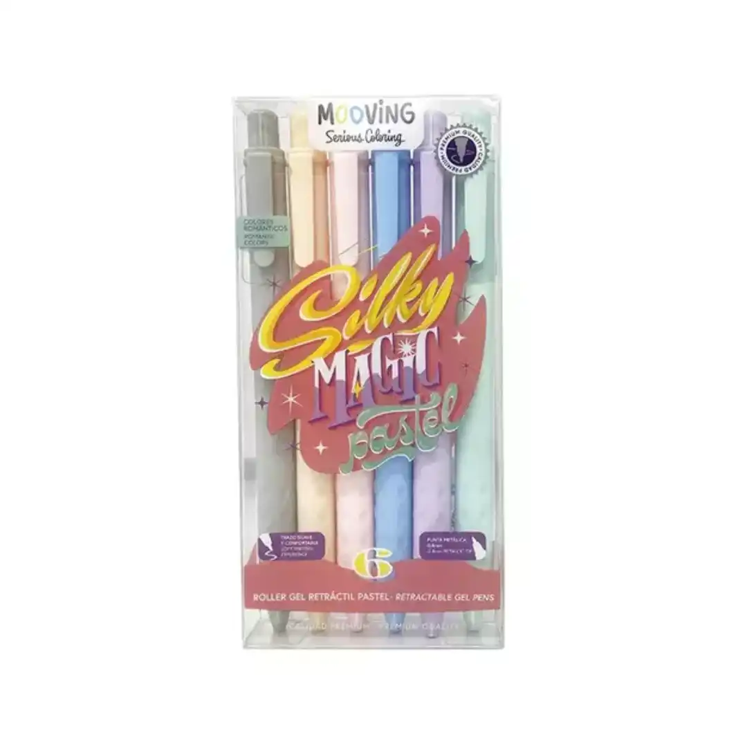 MARCADOR COLORING GLITTER PASTEL X 6