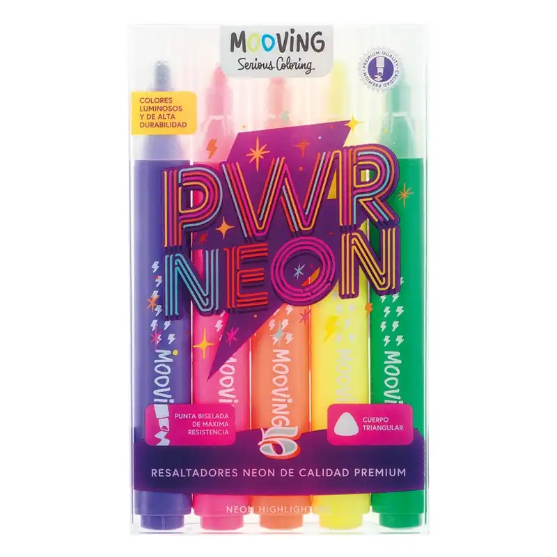 RESALTADOR MOOVING NEON X 5