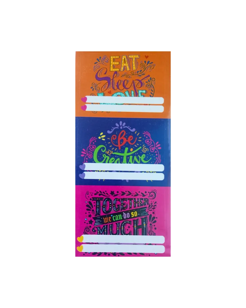 ETIQUETA ESCOLAR P/CUADERNO ONIX X12 NEWLETTERING