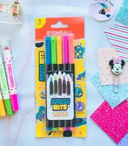 MARCADOR ESCOLAR SIMBALL BRUSH HITS DISCO X 5