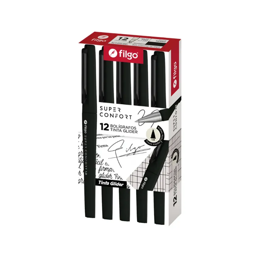 BOLIGRAFO FILGO GLIDER SUPER CONFORT 1.0 NEGRO