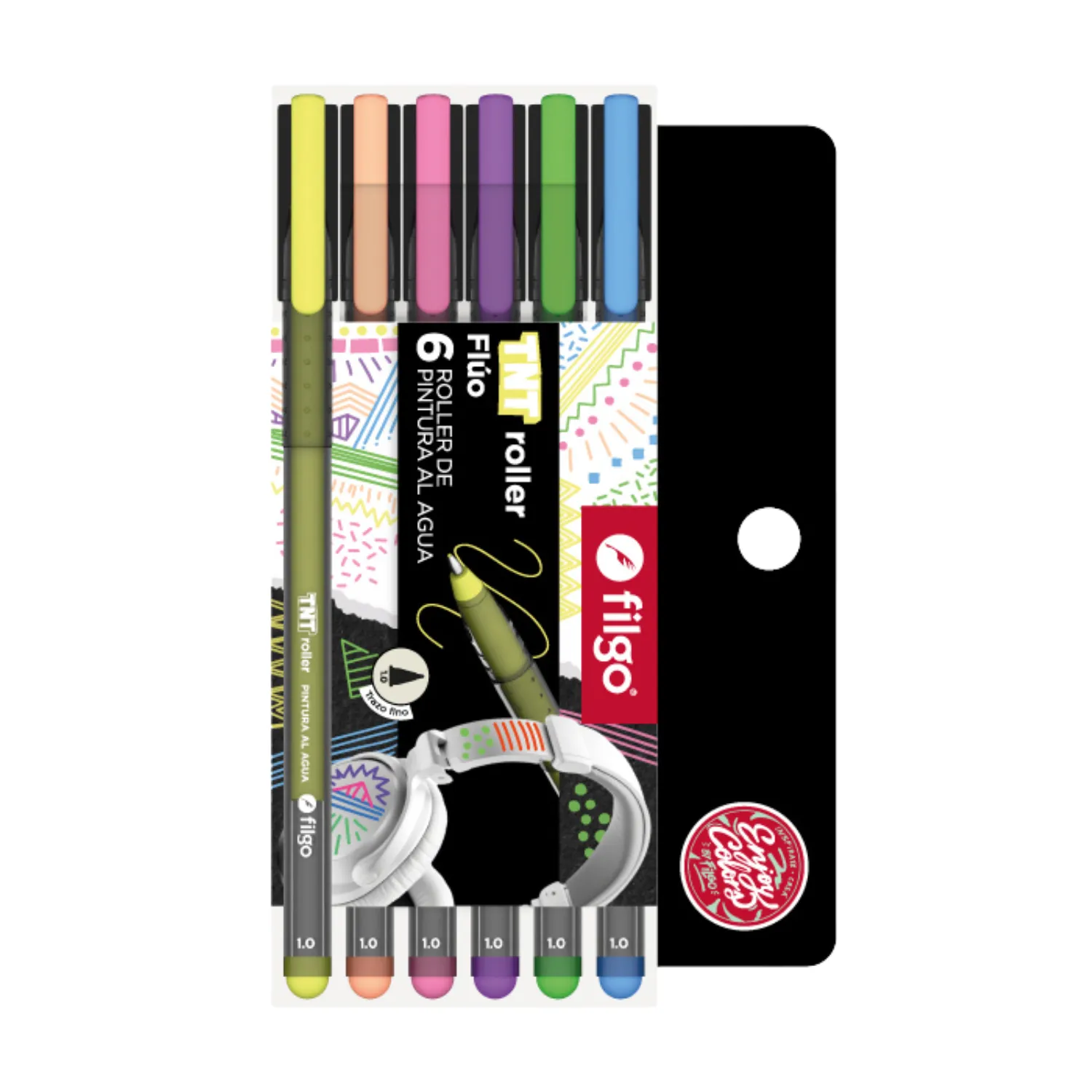 BOLIGRAFO DE PINTURA FILGO TNT ROLLER FLUO EST X6