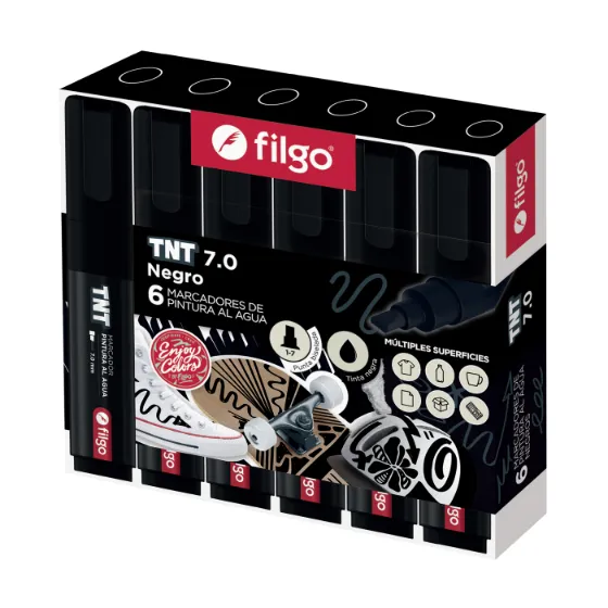 MARCADOR FILGO TNT PINTURA AL AGUA  7.0 C/U