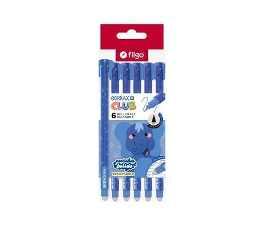 BOLIGRAFO BORRABLE FILGO BORRAX AZUL SE ELEFANTE CJ X6