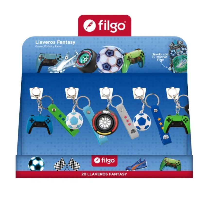 LLAVERO FILGO PVC FANTASYDISPLAY 20 SURTIDO NENES
