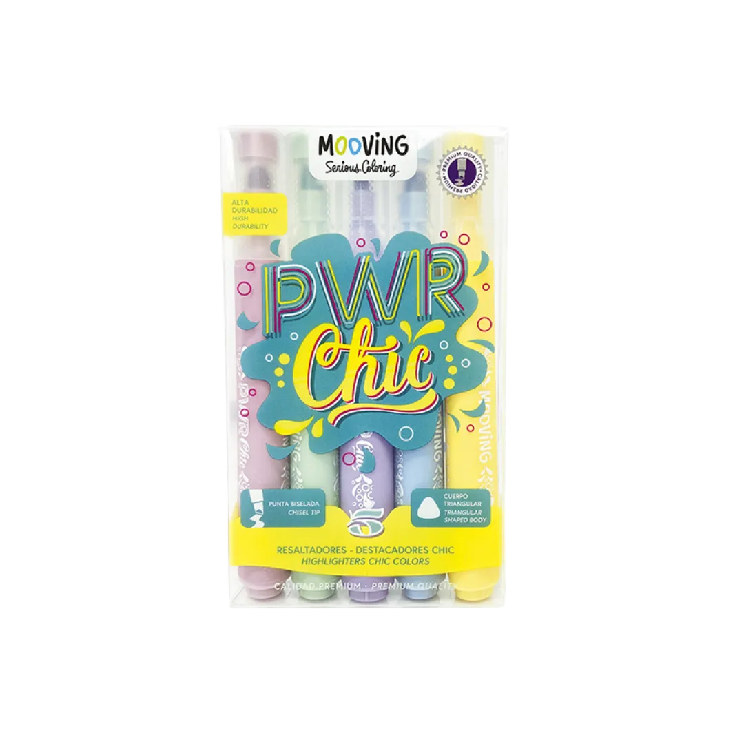 RESALTADOR COLORING CHIC X 5