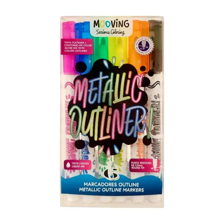 MARC. MOOVING METALLIC OUTLINER X 6