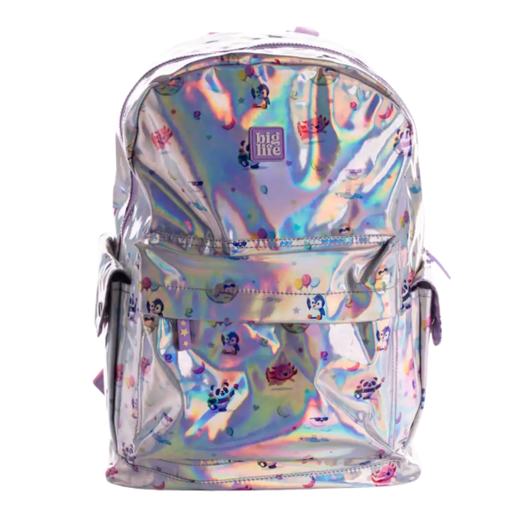 MOCHILA HOLOGRAFICA SILVER 17