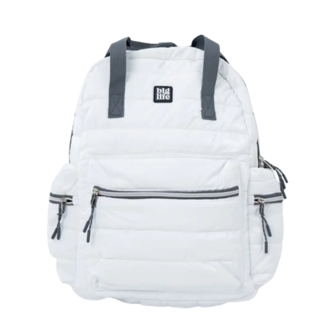 MOCHILA NYLON PUFFER WHITE 16.5