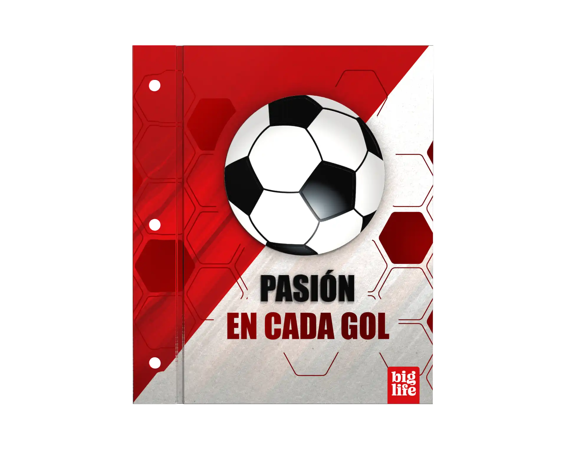 CARPETA PPR N3 FUTBOL ROJO