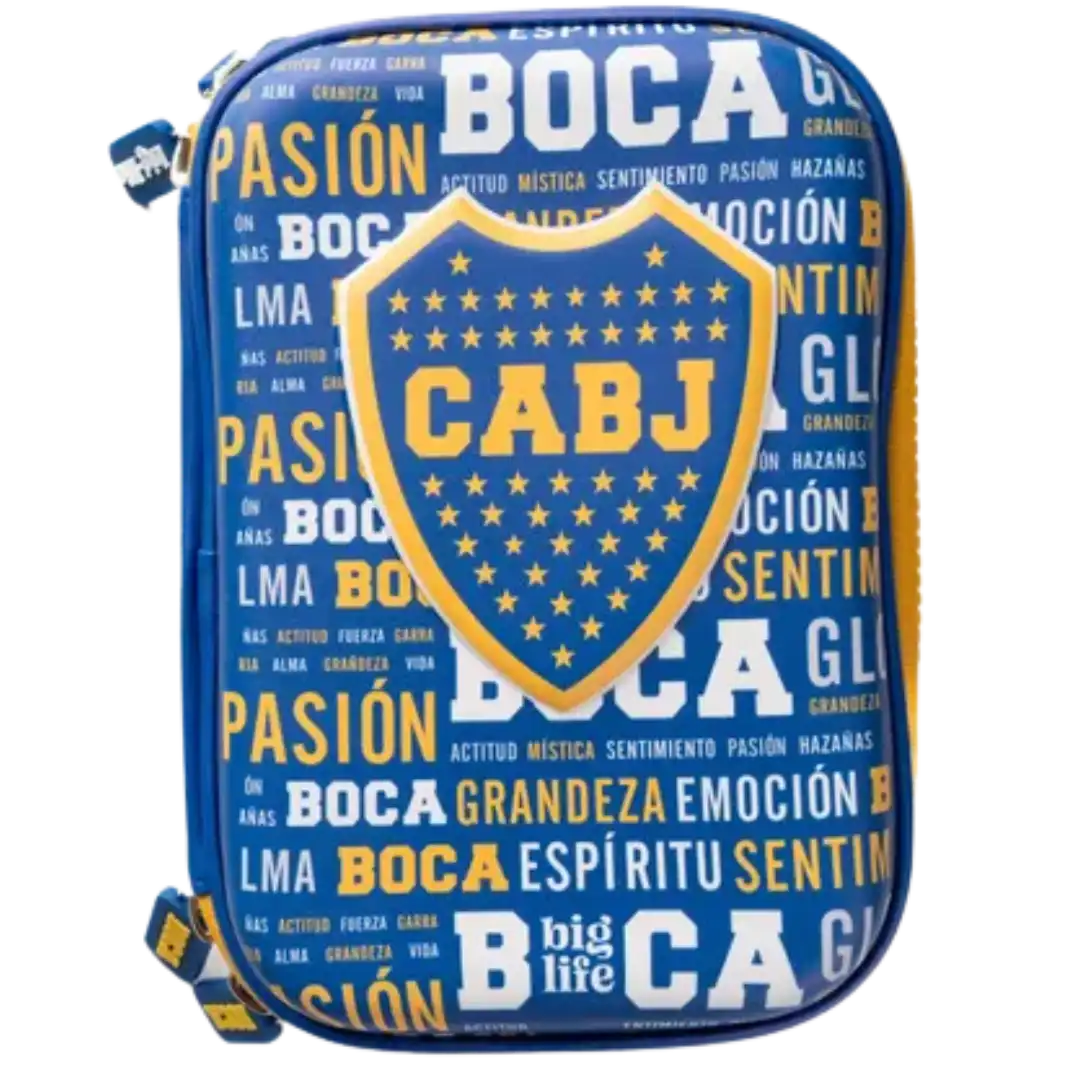 CARTUCHERA EVA CON RELIEVE BOCA 2 CIERRES