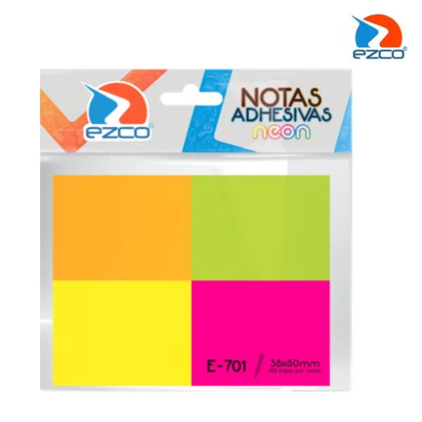 BLOCK ADHESIVO POST-IT 653 100H. 38 X 50 ALLO X 4 UNID.