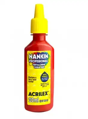 TINTA CHINA ACRILEX ROJO