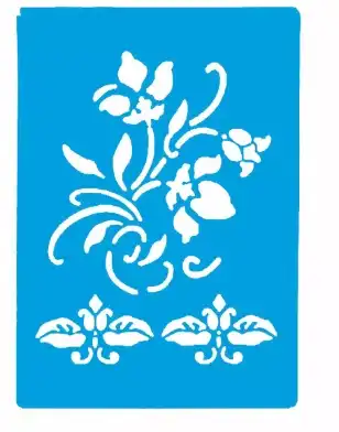 STENCIL 26X16 FLORES TRIBAL