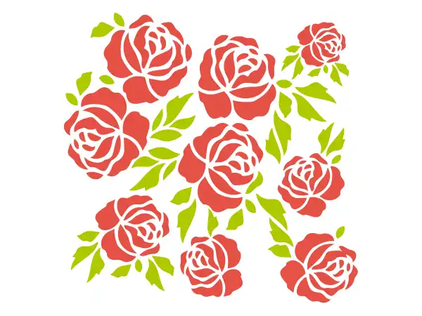 STENCIL 13X14 FLORAL