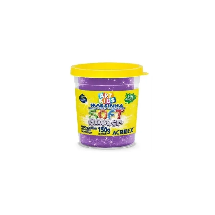 MASA DE MODELAR SOFT 150GR VIOLETA GLITTER 07361 0207