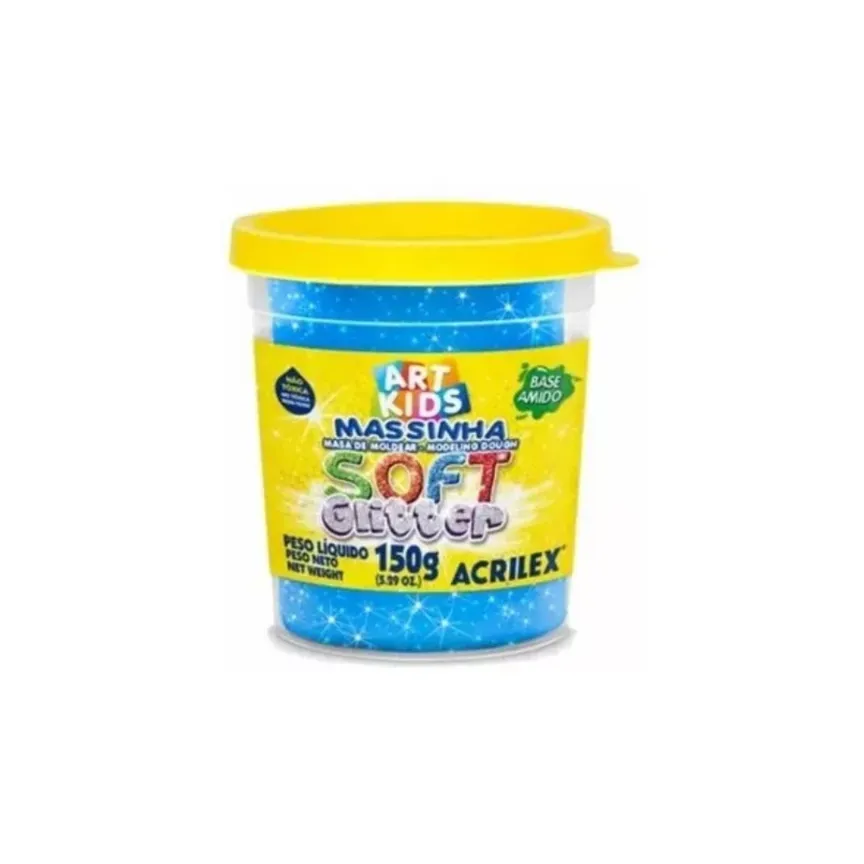 MASA DE MODELAR SOFT 150GR AZUL GLITTER 07361 0204
