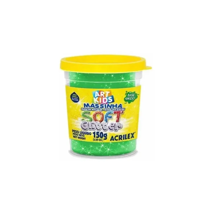 MASA DE MODELAR SOFT 150GR VERDE GLITTER 07361 206