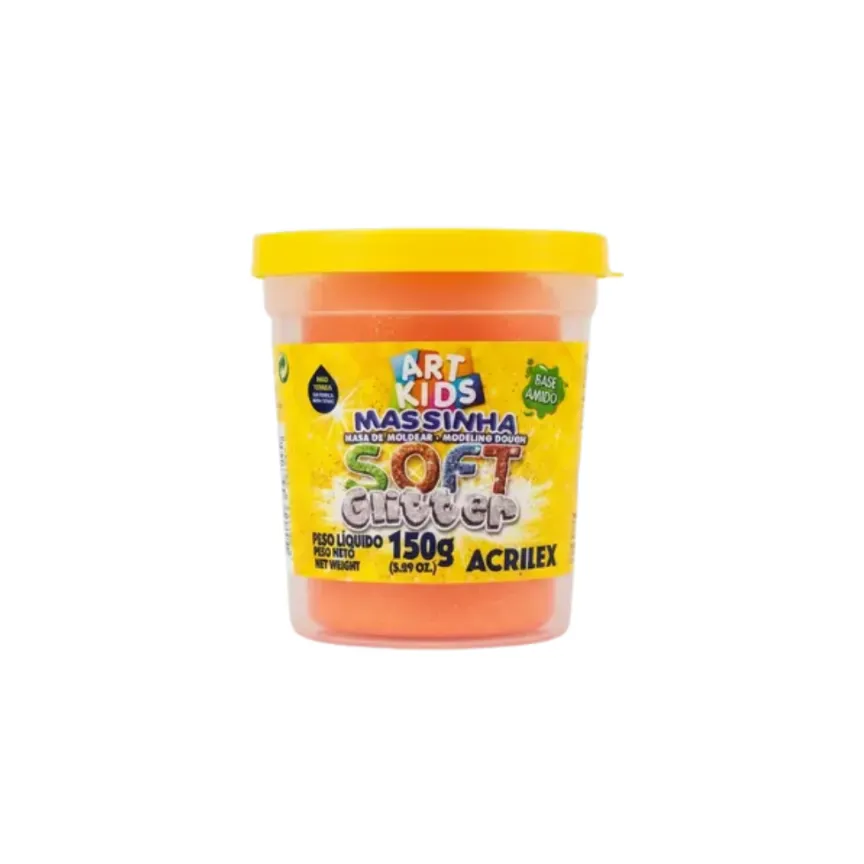 MASA DE MODELAR SOFT 150GR NARANJA GLITTER 07361 0225