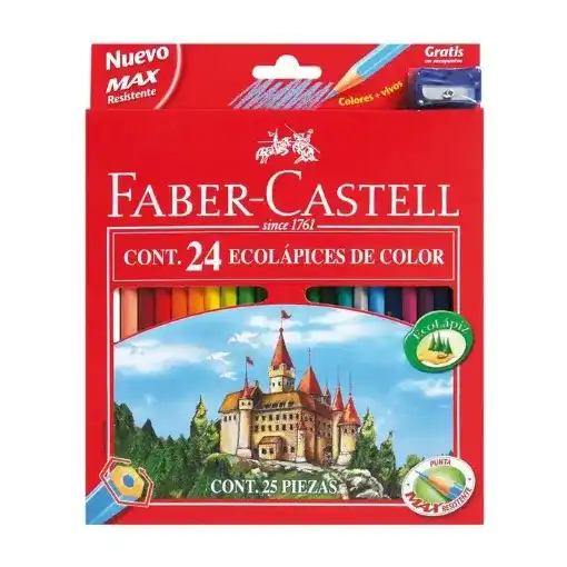 LAPIZ COLOR FABER X 24 LARGO