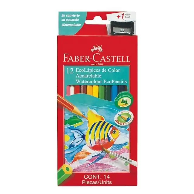 LAPIZ COLOR FABER X 12 ACUARELABLE