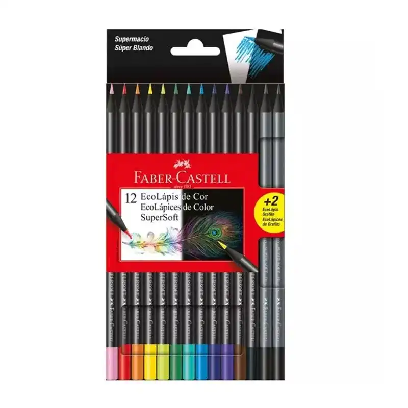 LAPIZ FABER X 12 SUPERSOFT