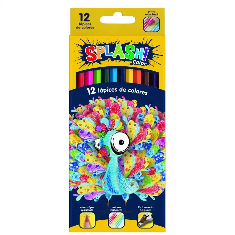 LAPIZ COLOR SPLASH X 12 LARGO