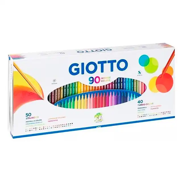LAPIZ GIOTTO X90 (50 LAPIZ DE COLOR STILNOVO + 40 MARCADOR