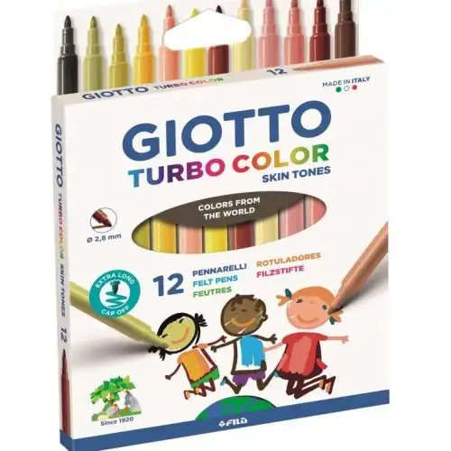 MARCADOR GIOTTO TURBO X 12 SKIN TONES