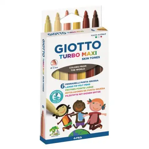 MARCADOR GIOTTO TURBO MAXI X 6 SKIN TONES