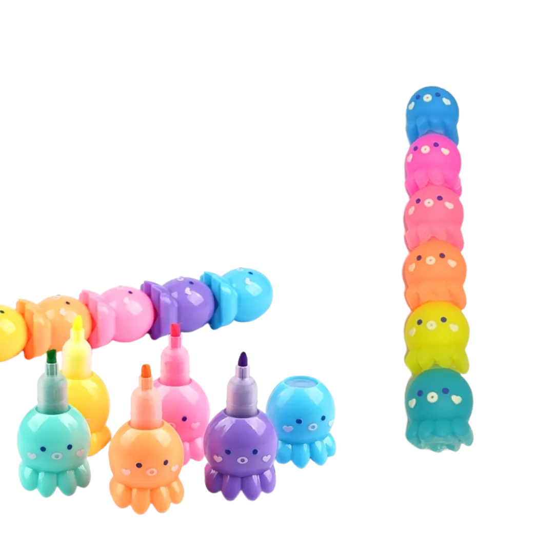 MINI RESALTADOR BL X 5 COLORES PULPO