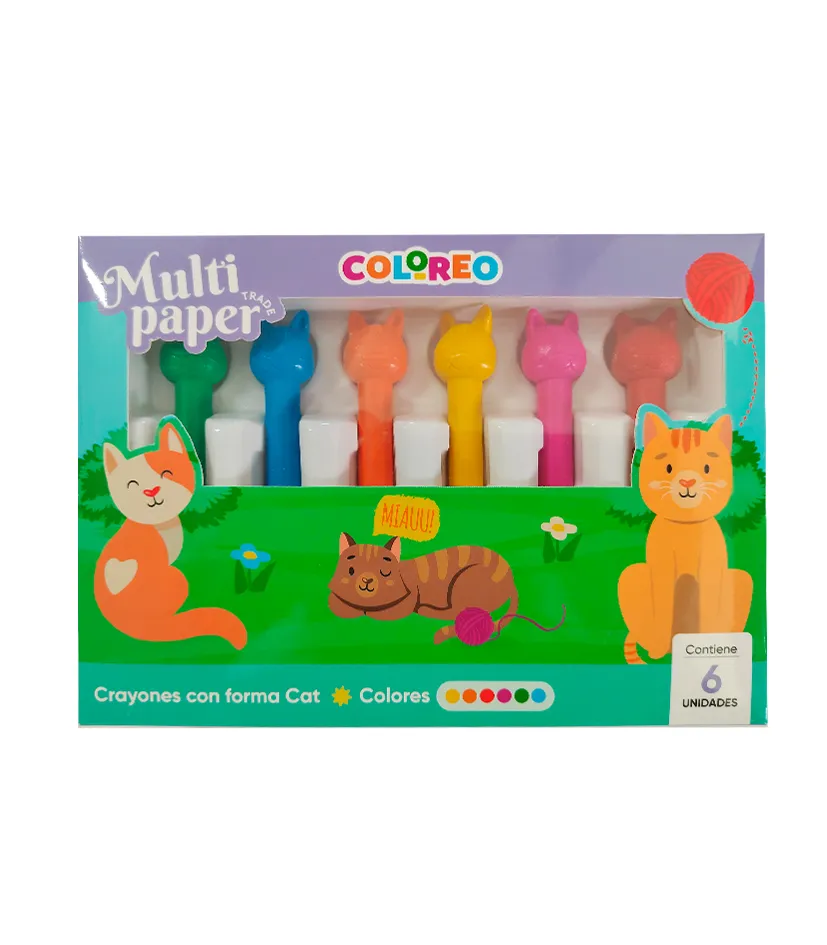 CRAYONES CON FORMA CAT 6U