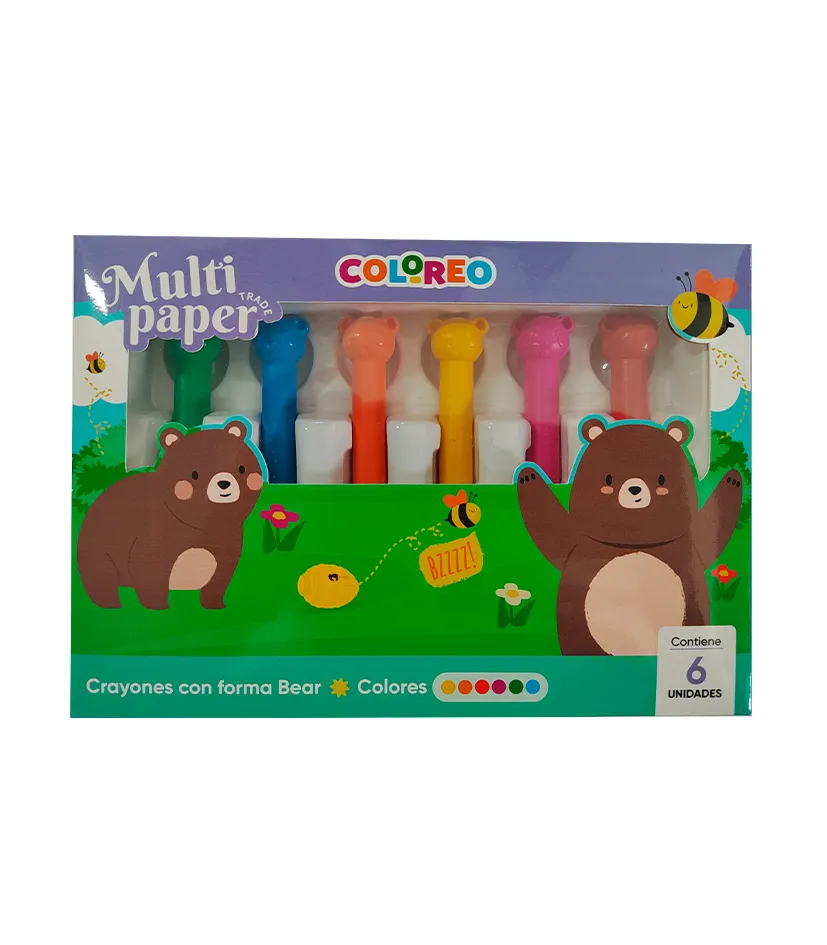 CRAYONES CON FORMA BEAR 6U