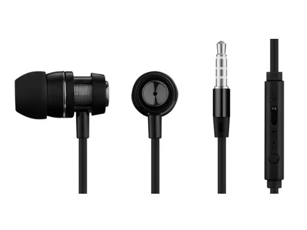 Volkano Alloy series AUX earphone - Black
