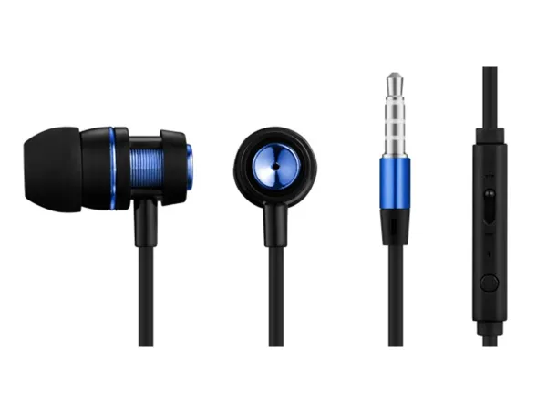 Volkano Alloy series AUX earphone - Blue