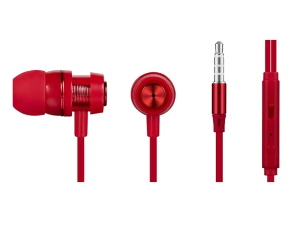 Volkano Alloy series AUX earphone - Red